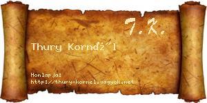 Thury Kornél névjegykártya