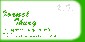 kornel thury business card